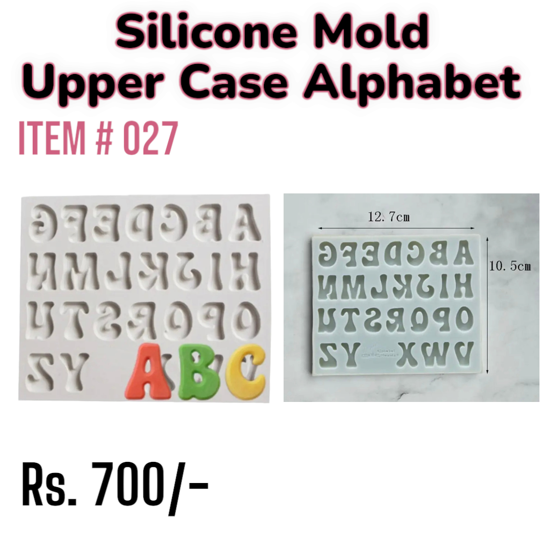 Silicone Mold Upper Case Alphabet ( Item # 27 )