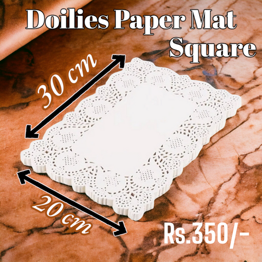 Doilies Paper Mat ( Square ) 50 Pcs Pack