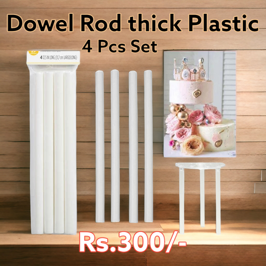 Dowel Rod Thick Plastic  4 Pcs Set