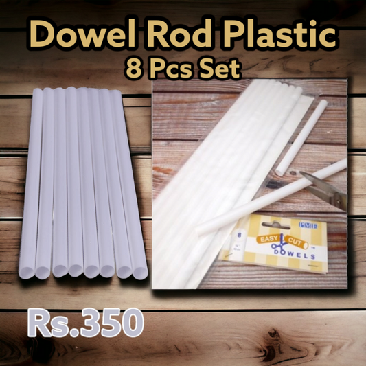 Dowel Rod Plastic 8 Pcs Set