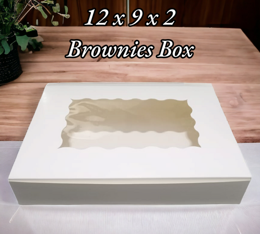 12 x 9 x 2 ( For 12 Large Brownies )Brownies Slice Size 3 x 3