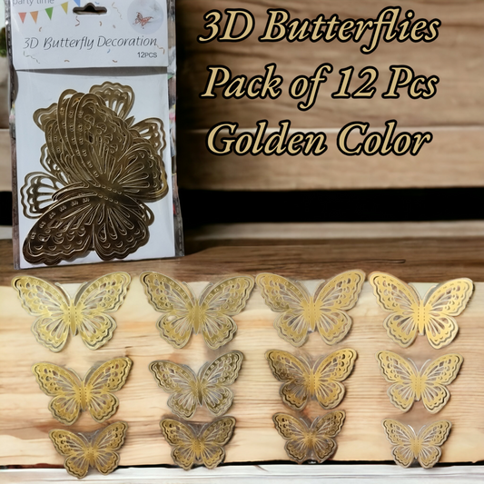 3D Butterflies Pack of 12 Pcs