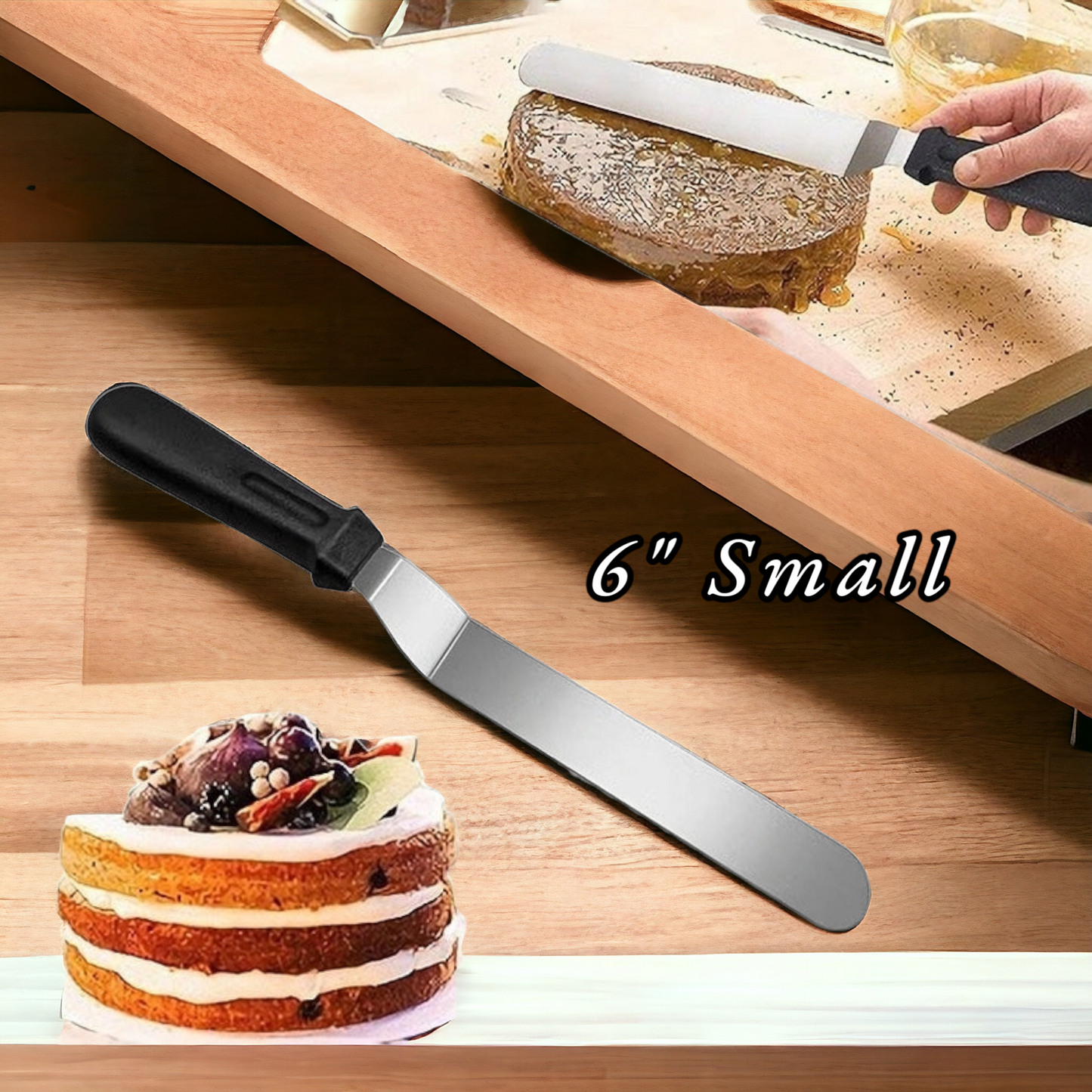 Angled Frosting Spatula Knife Stainless Steel Plastic Handle