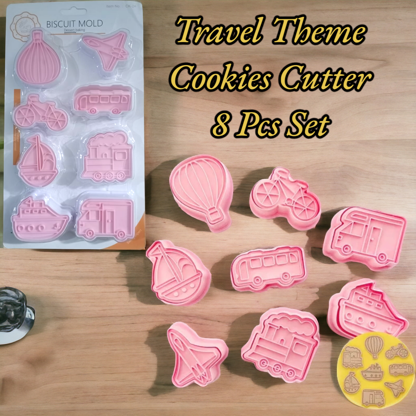 Travel Theme Cookies Cutter 8 Pcs Set