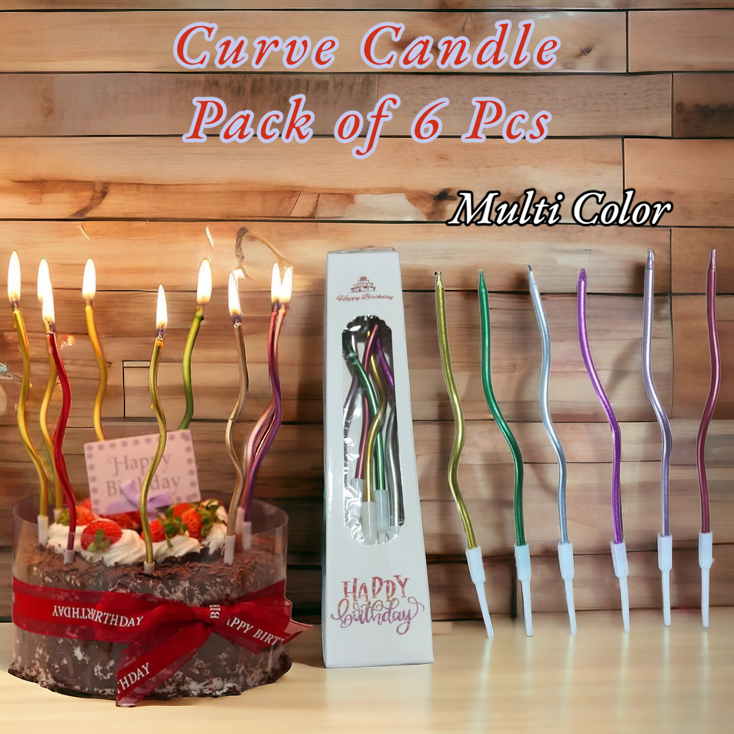 Curve Candle ( 6 Pcs Pack )