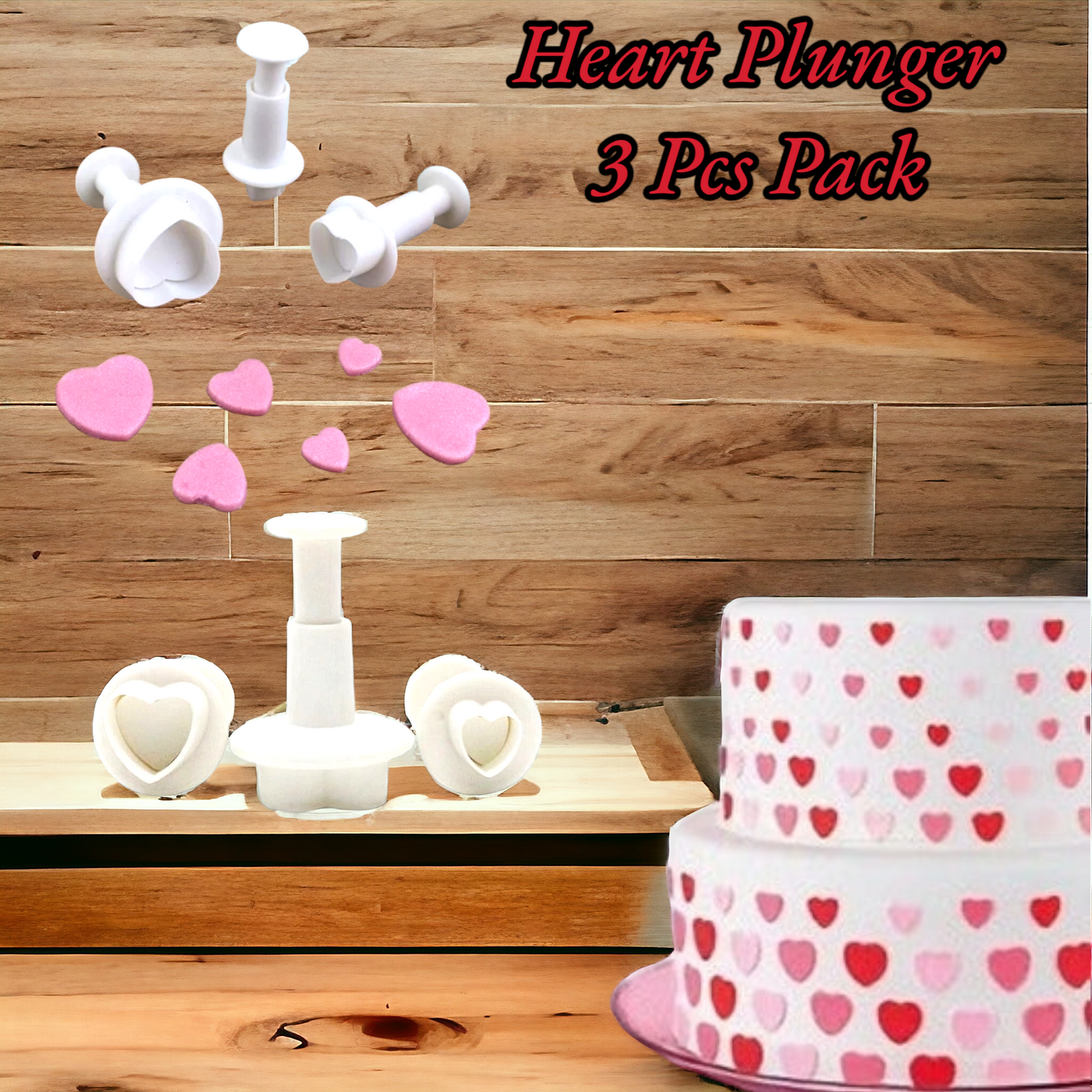 Heart Plunger 4 Pcs Pack