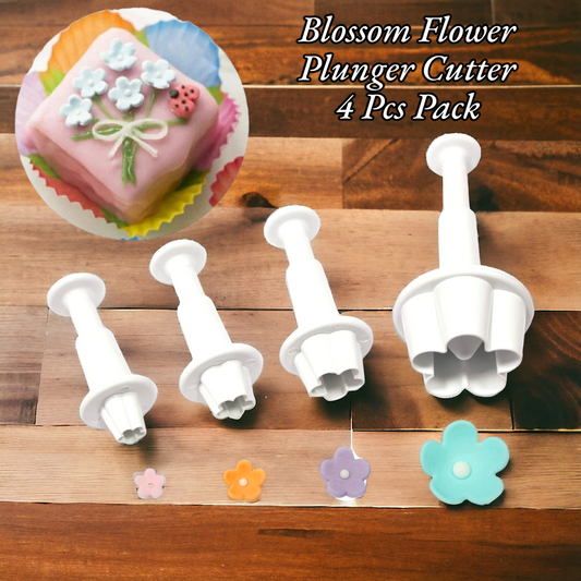 Blossom Flower Plunger Cutter 4 Pcs set