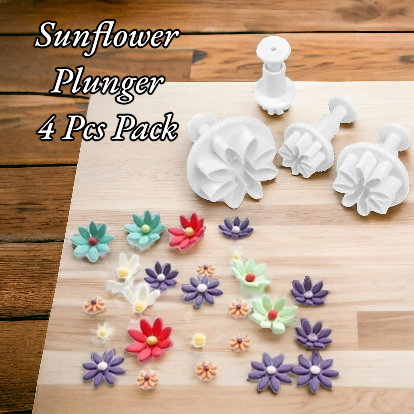 Sunflower Plunger Cutter 4 Pcs Pack