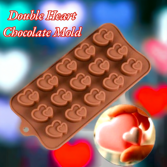 Double Heart Chocolate Mold