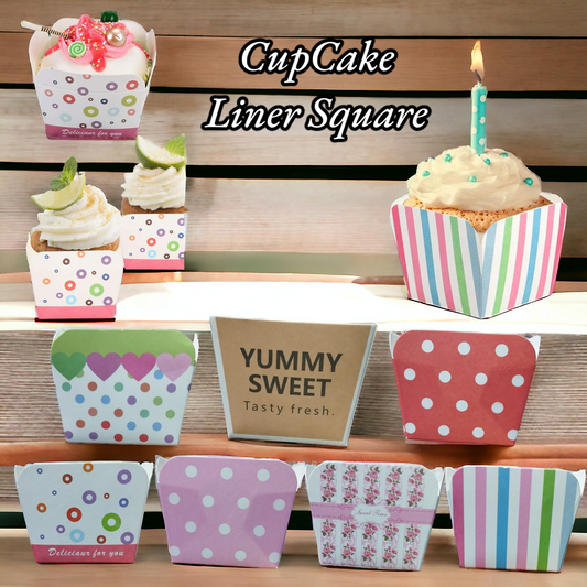 Cupcake Liner Square ( Random Color )