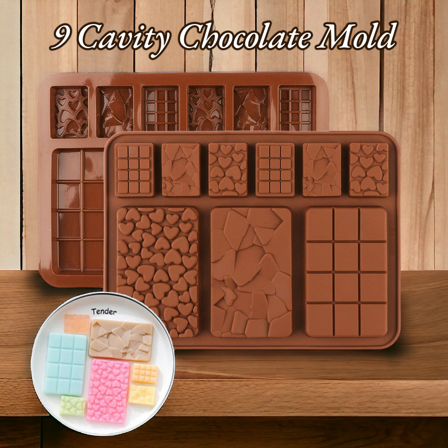 9 Cavity Chocolate Mold