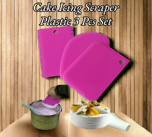 Cake Icing Scraper Plastic 3 Pcs Set