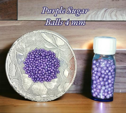 Purple Sugar Balls (4 mm) 30 gm Pack