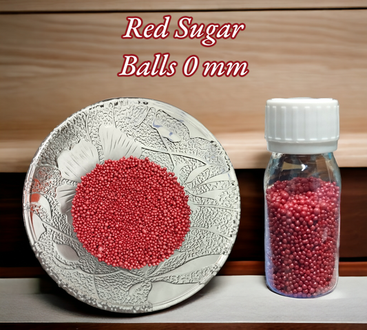 Red Sugar Balls (0 mm) 30 gm Pack