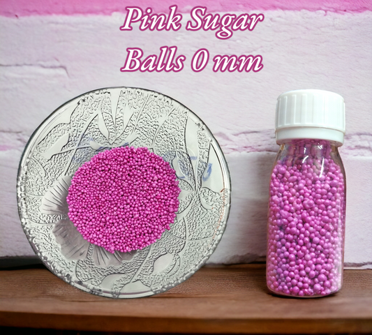 Pink Sugar Balls (0 mm) 30 gm Pack