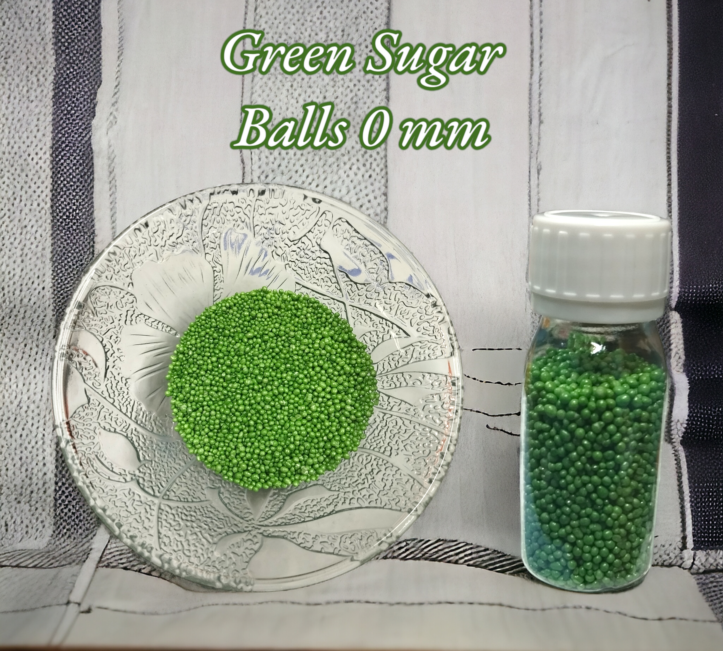 Green Sugar Balls (0 mm) 30 gm Pack