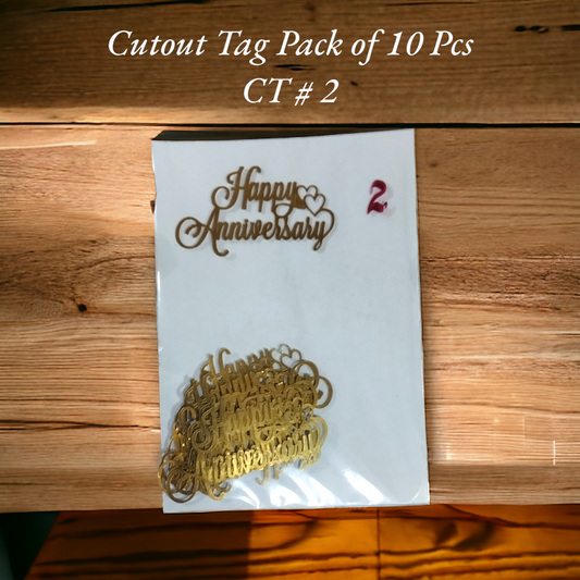 Cutout Tag 10 Pcs Pack CT # 2