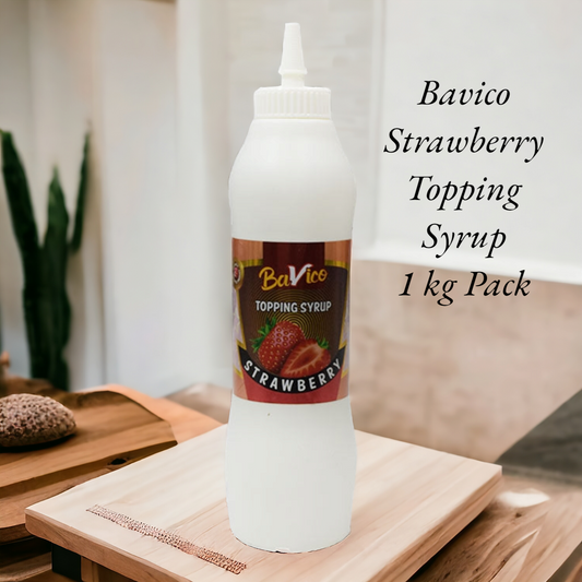 Bavico Strawberry Topping Syrup 1 Kg Pack