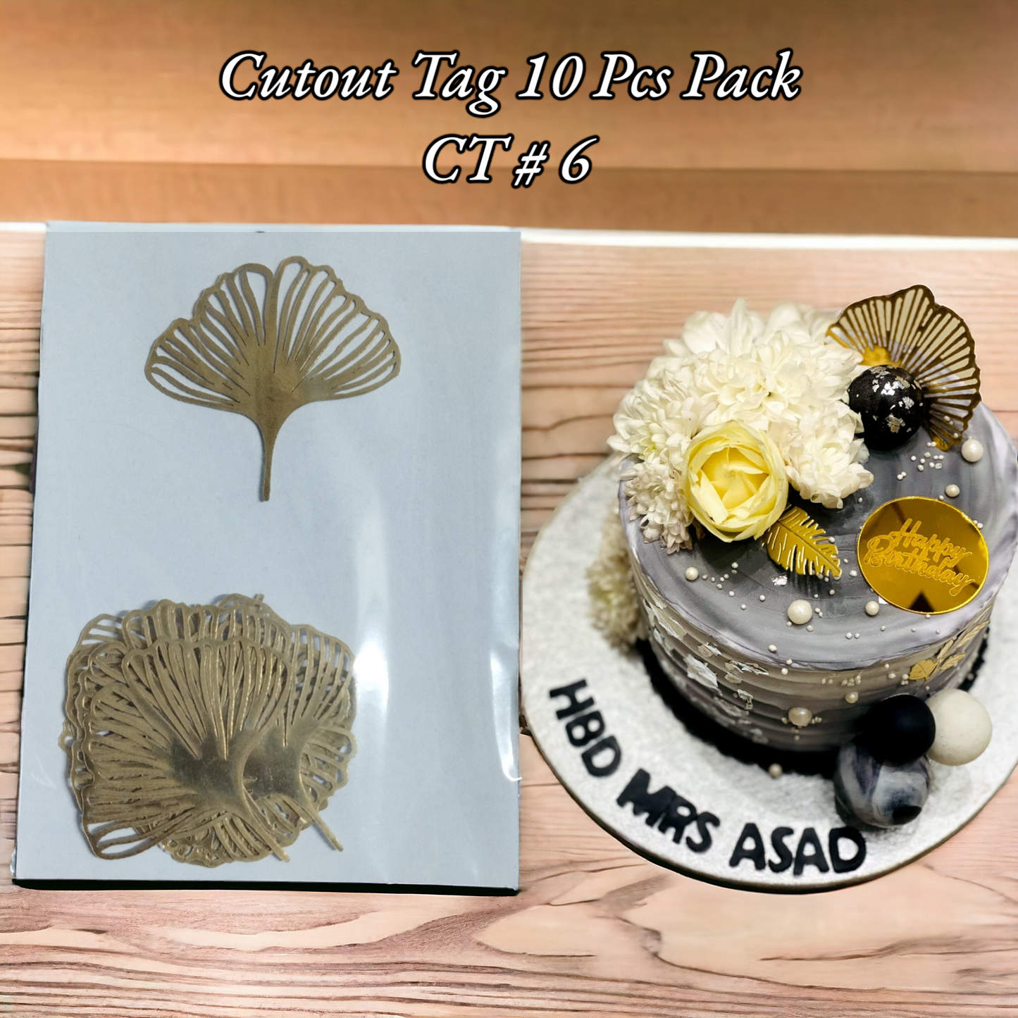 Cutout Tag 10 Pcs Pack CT # 6 ( Ginkgo Leaf )