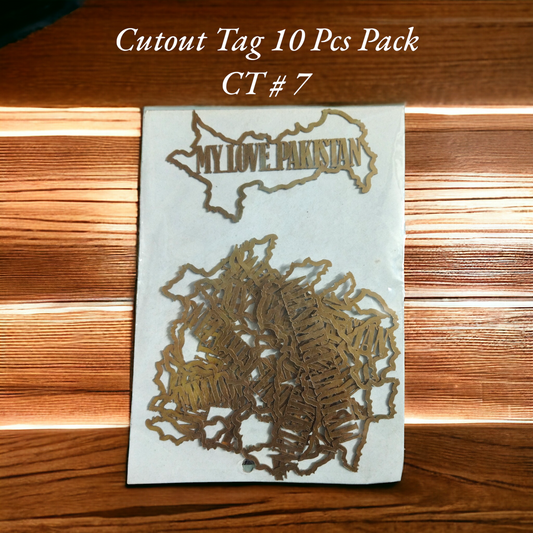 Cutout Tag 10 Pcs Pack CT # 7