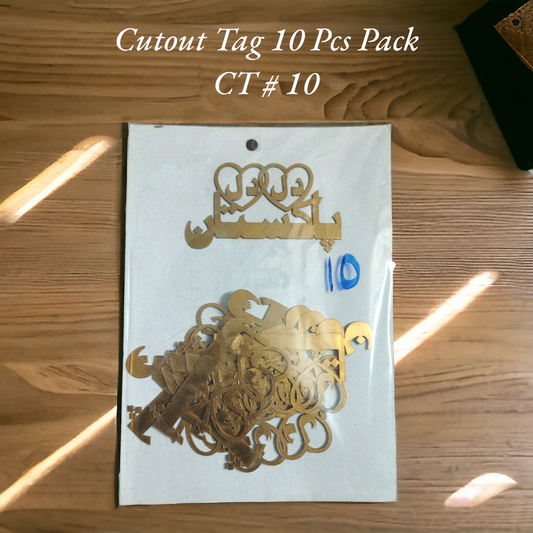 Cutout Tag 10 Pcs Pack CT # 10