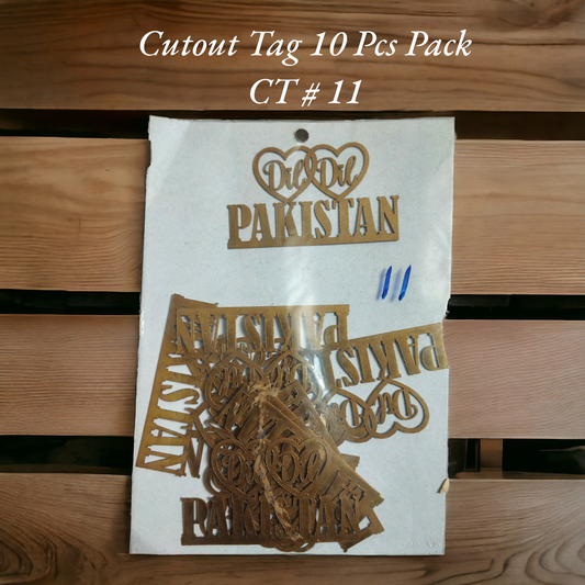 Cutout Tag 10 Pcs Pack CT # 11