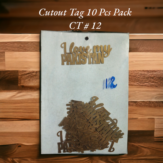 Cutout Tag 10 Pcs Pack CT # 12