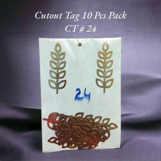 Cutout Tag 10 Pcs Pack CT # 24