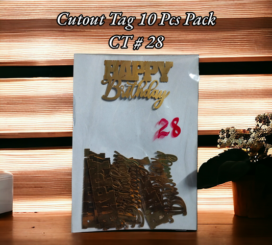 Cutout Tag 10 Pcs Pack CT # 28