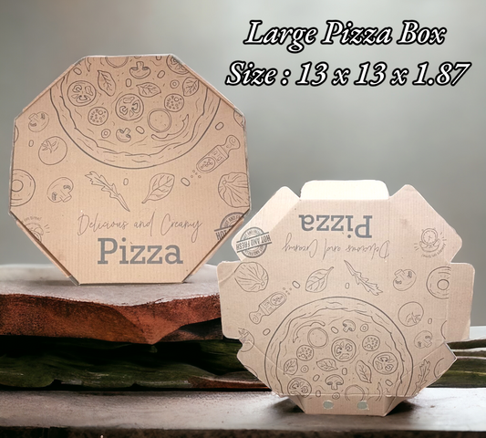 Large Pizza Box ( Size 13 x 13 x 1.87 )