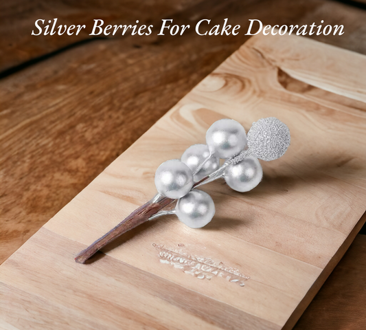 Silver Berries For Cake Decoration