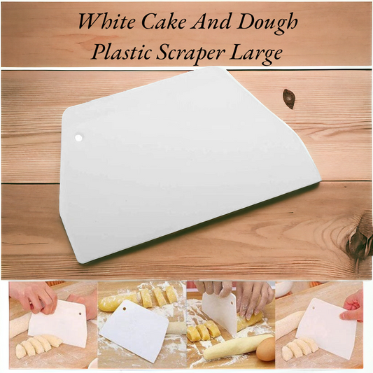 White Cake And Dough Plastic Scraper Large