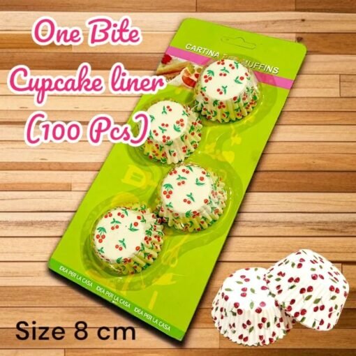 One Bite Cupcake Liner (100 Pcs) Size 8 cm