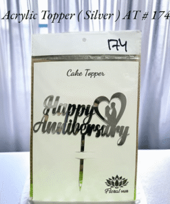 Acrylic Topper AT # 174 (Happy Anniversary) (Silver)