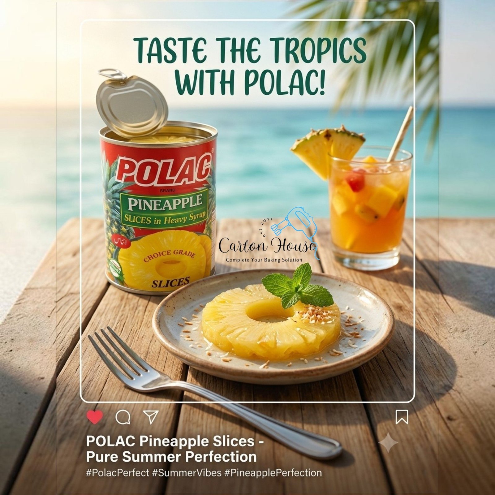 Polac Pineapple Slices in Heavy Syrup 540 gm Pack - Image 2