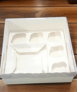 Cupcake Transparent Lid Box - 5 Cavity Cupcake with Bento