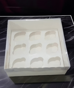 Cupcake Transparent Lid Box - 9 Cavity