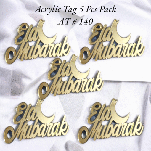 Acrylic Tag AT # 140 (Eid Mubarak) (5pcs)