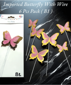 Butterfly With Wire 6 Pcs Pack (Imported) - B1