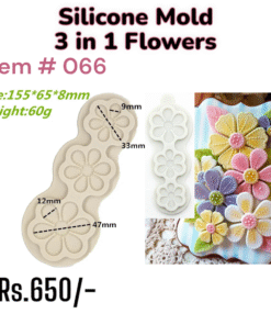3 in 1 Flowers Mold (Item # 066)