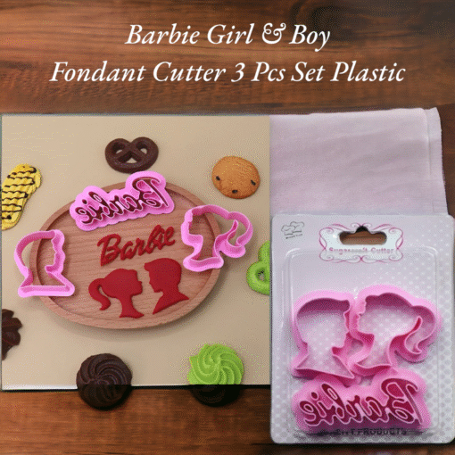 Barbie Girl & Boy Fondant Cutter 3 Pcs Set Plastic