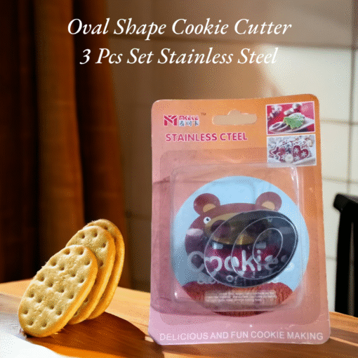 Oval Shape Cookie Cutter 3 Pcs Set Stainless Steel