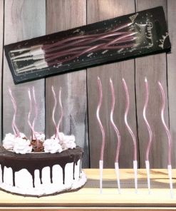 Curve Candle ( 6 Pcs Pack ) - Pink