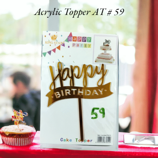 Acrylic Topper AT # 59 (Happy Birthday)