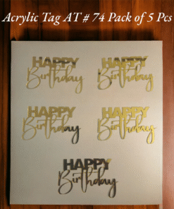 Acrylic Tag AT # 74 Pack of 5 Pcs