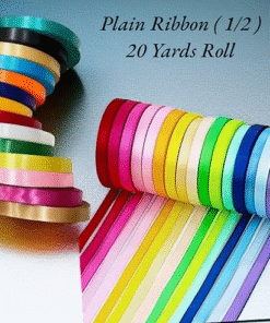 Plain Ribbon (1/2 Inch) 20 Yards Roll - Red