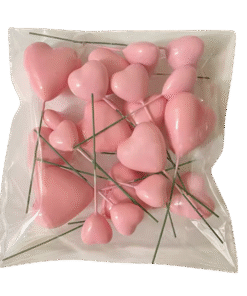 Heart Shape Faux Balls Pack (20pcs) - Pink