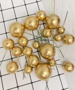 Faux Balls Pack of 20 (High Quality) (Imported) - Golden