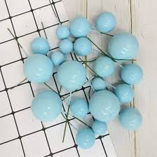 Faux Balls Pack of 20 (High Quality) (Imported) - Sky Blue