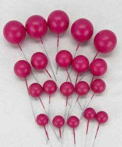 Faux Balls Pack of 20 (High Quality) (Imported) - Shocking Pink